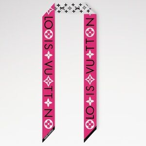 NEW WITH TAGS! Louis Vuitton Silk Monogram Infinity BB Bandeau Pink/Black